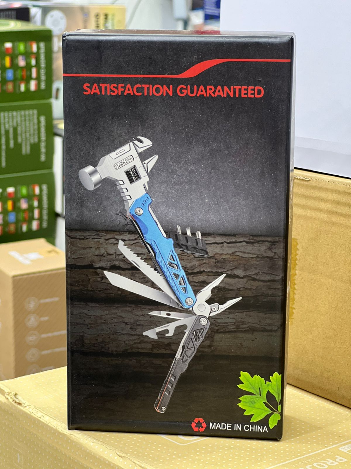 Multifunctional Hammer Pliers Multitool – Stainless Steel Outdoor Survival Tool with Nylon Sheath